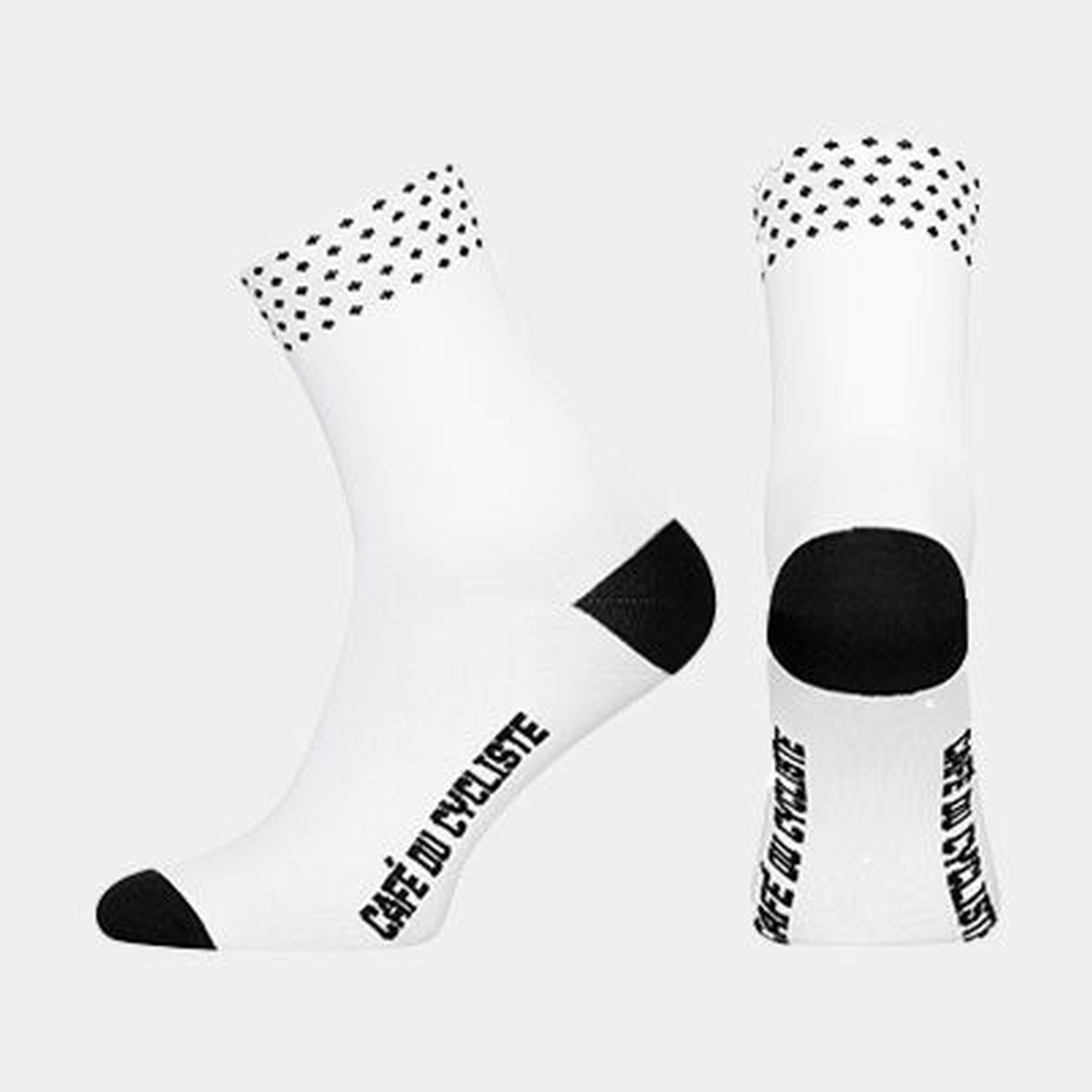 Cafe Du cycliste - Dotted Cycling Socks - White
