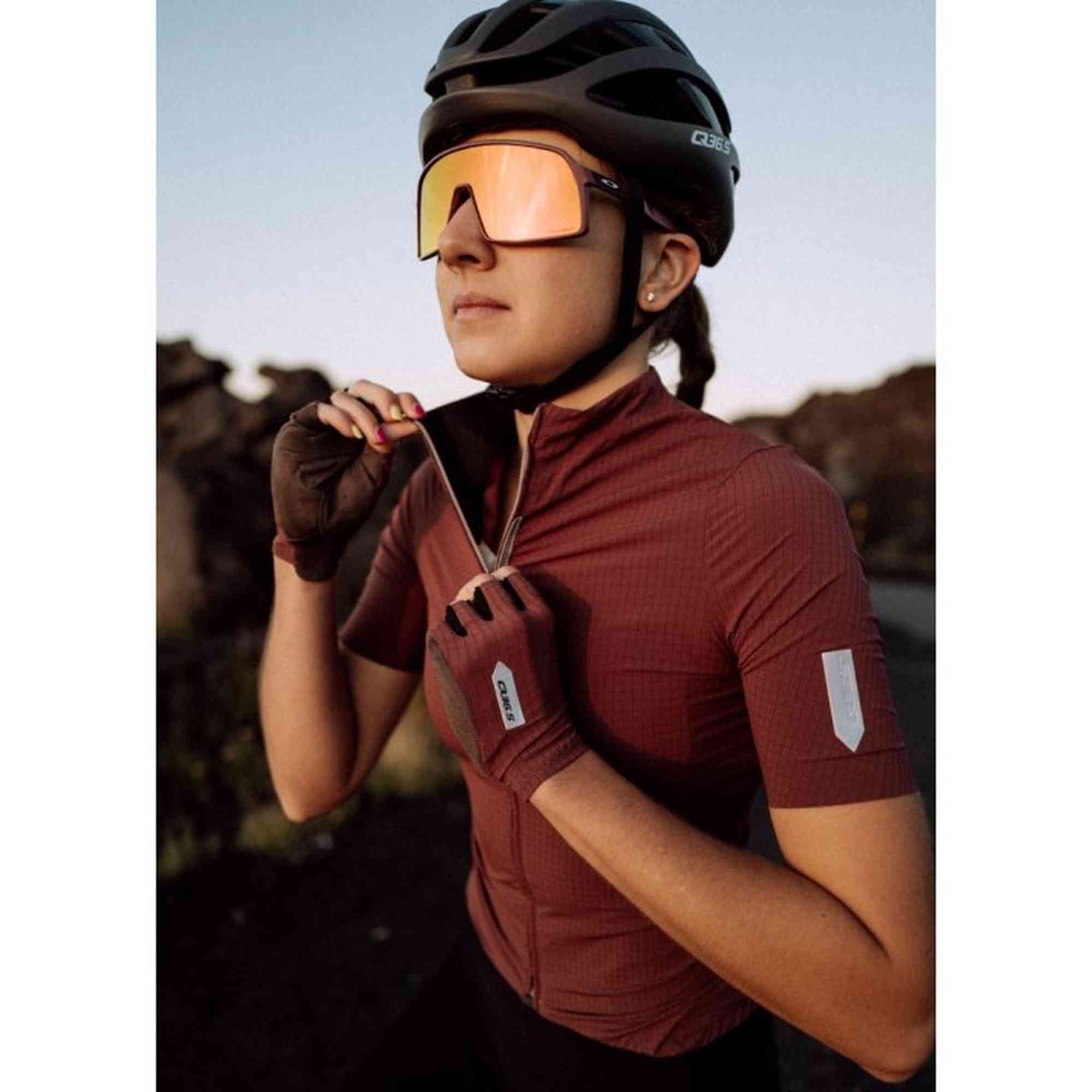 Q36.5 - Jersey Short Sleeve Pinstripe Pro Dames - Sienna