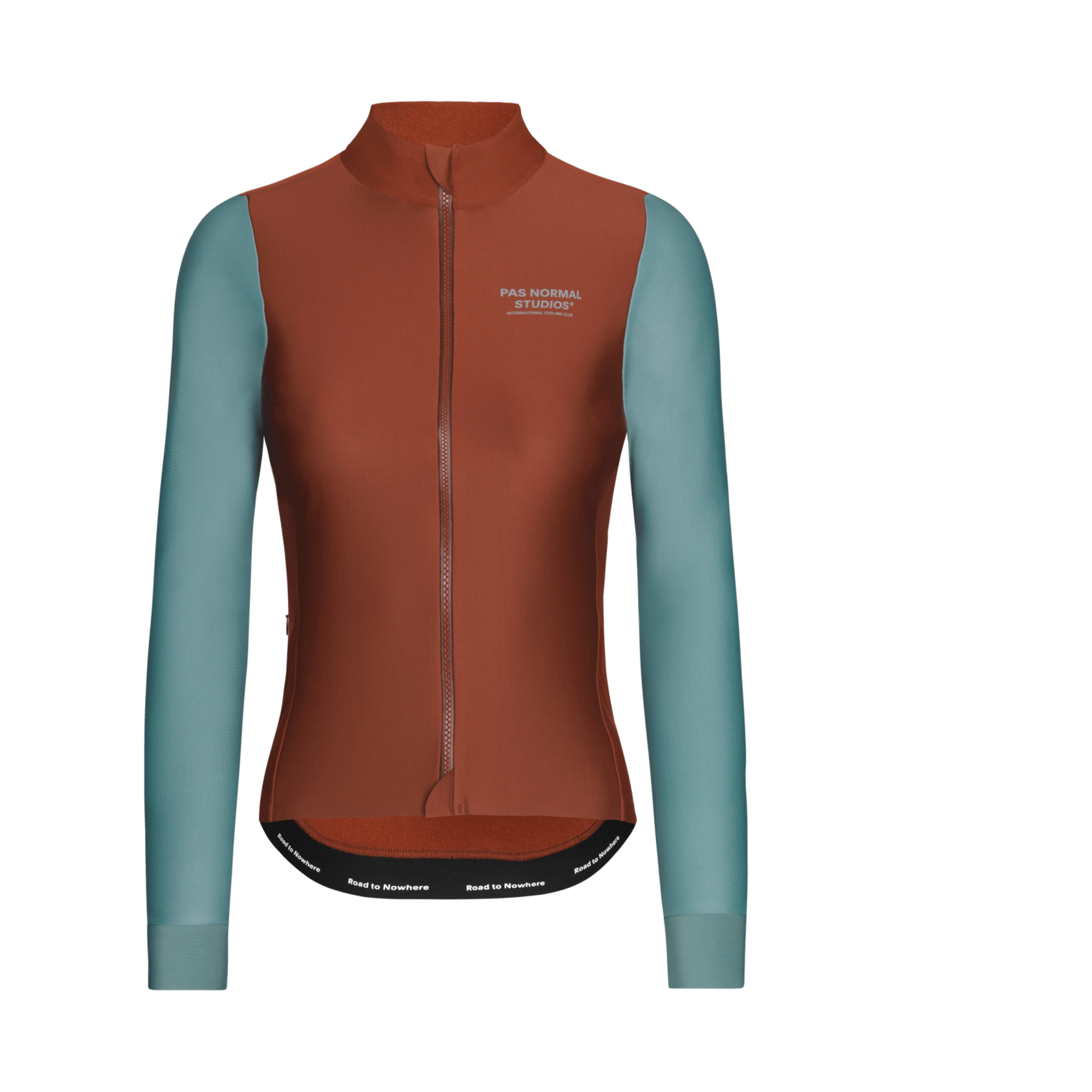 Pas Normal Studios - Women's Mechanism Thermal Long Sleeve Jersey - Mahogany/Dusty Teal
