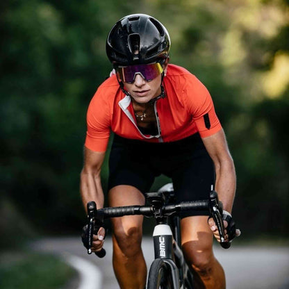 Q36.5 - Lady Jersey Short Sleeve L1 Pinstripe Pro Dames - Rubino