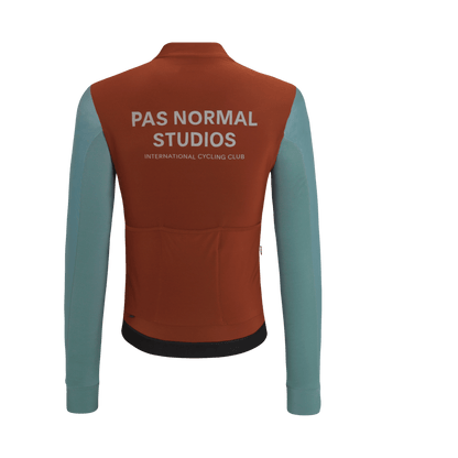 Pas Normal Studios - Mechanism Thermal Long Sleeve Jersey - Mahogany / Dusty Teal