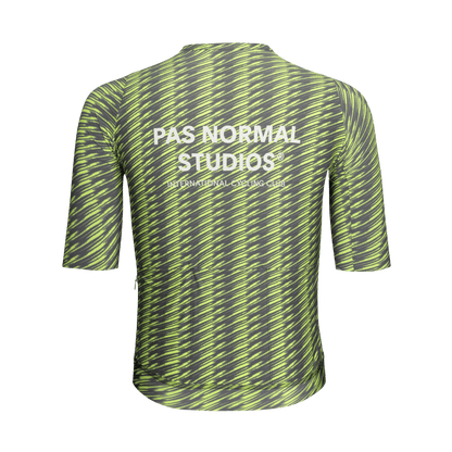 Pas Normal Studios - Solitude Jersey - Dark Moss/Lime Green