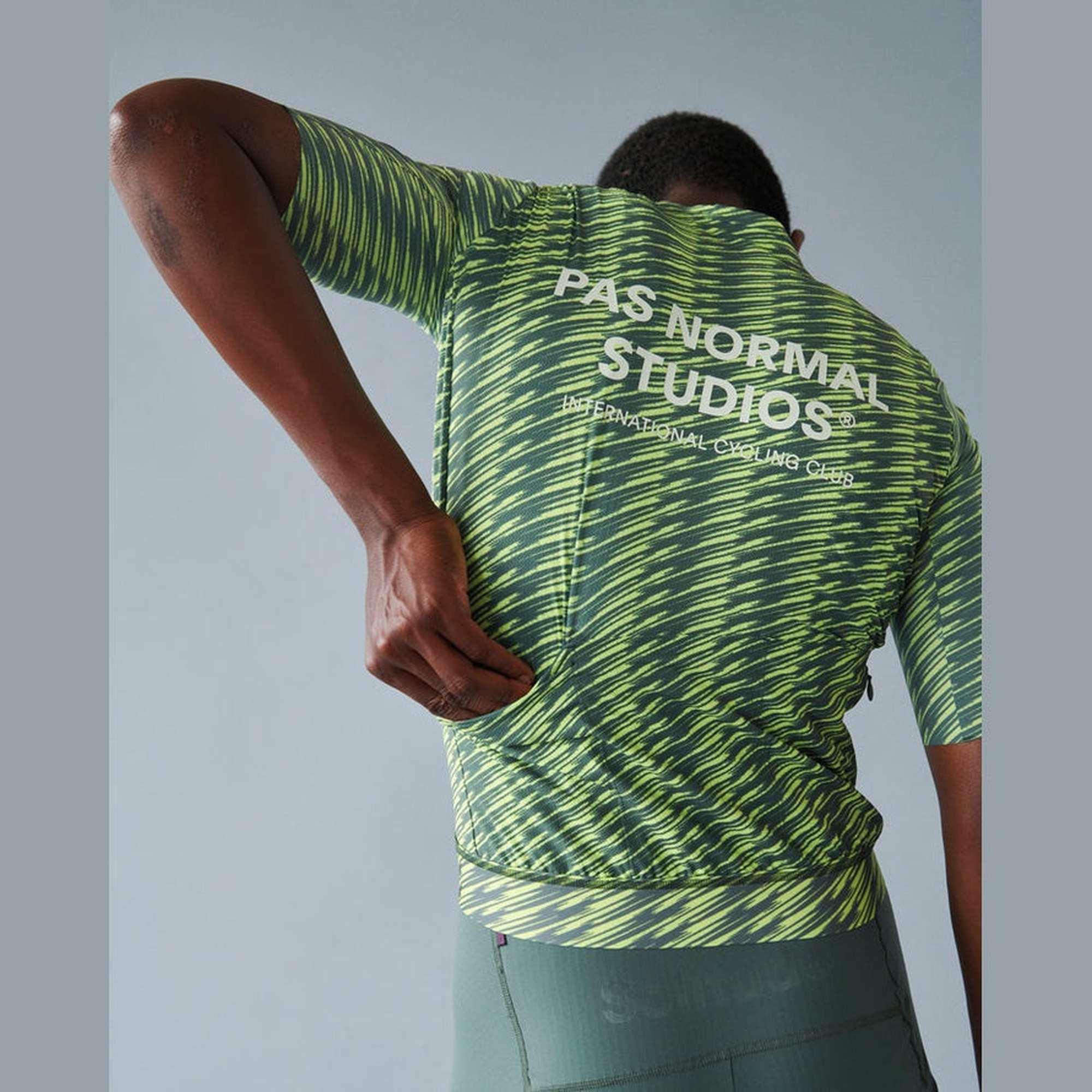 Pas Normal Studios - Solitude Jersey - Dark Moss/Lime Green