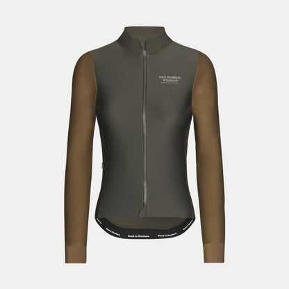 Pas Normal Studios - Women's Essential Thermal Long Sleeve Jersey - Dark Olive/Army Brown