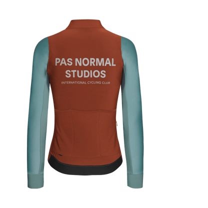 Pas Normal Studios - Women's Mechanism Thermal Long Sleeve Jersey - Mahogany/Dusty Teal