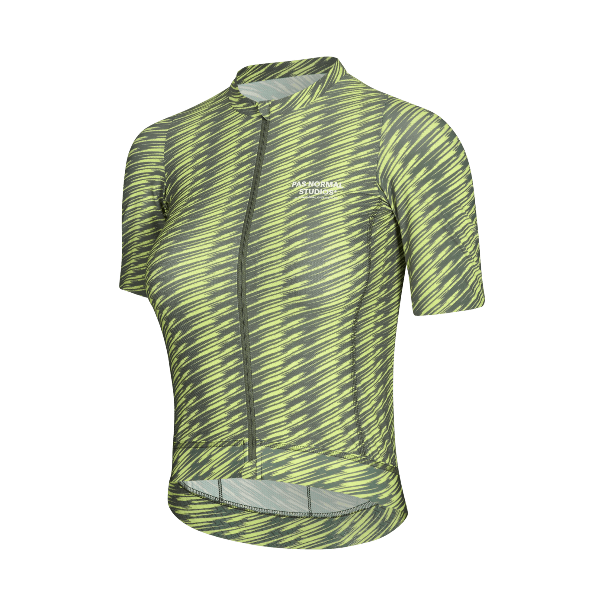 Pas Normal Studios - Women's Solitude Jersey - Dark Moss / Lime Green